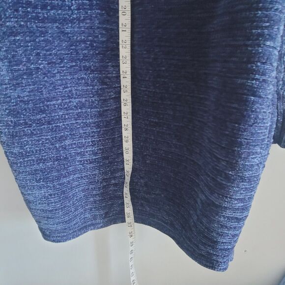 Torrid Women's Chenille Cocoon Open Front Ribbed Sweater Blue Plus Size 1 - Picture 5 of 15